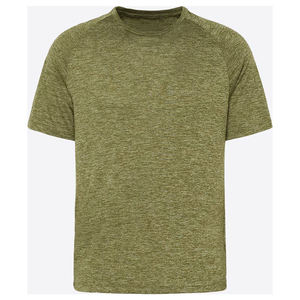 HIFFU SPORTS WEAR Men's Olive Green <b>Raglan</b> Sleeve T-Shirt O-Neck Regular Fit Quick Dry Woven 100% Cotton Casual Solid Color 180g - Product Image 4