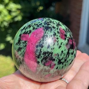 Meilleure Qualité Cristal Naturel Rubis Zoisite Cristal Sphère En Gros Guérison Gemstone Sphère Boule Acheter Chez AAMEENA AGATE - Product Image 2
