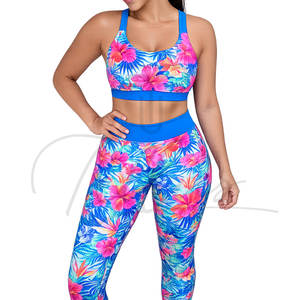 Conjunto de Yoga de 4 Piezas para Mujer al por Mayor, Ropa Deportiva con Logotipo Personalizado, Top de Manga Larga, Leggings Levanta Glúteos, Ropa de Gimnasio, Traje de Entrenamiento - Product Image 2