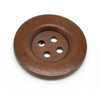 Sharpe besar 15Mm 18Mm 30Mm 2 lubang 4 lubang kustom Laser terukir kancing kayu kancing kayu mewah untuk pakaian