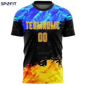 OEM/ODM Wholesale Sublimated Crew Neck Short Sleeve Soccer Jersey Custom <b>Name</b> Number Team Uniforms 100% Polyester Soccer Jersey - Product Image 1
