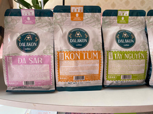 Café Dalakon Tay Nguyen Natural/Procesado en Seco de Alta Calidad, 50% Robusta, 5% Arábica, Granos Enteros, Bolsa de 0.25 kg, Tostado - Product Image 6