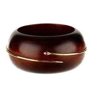 กำไลข้อมือทองแดงงานฝีมืออินเดียรักษ์โลกสไตล์โมเดิร์นอาร์ตเดโค รูปทรงไม่สมมาตร สามารถปรับขนาดได้ เหมาะสำหรับเป็นของขวัญวันเกิด - Product Image 1