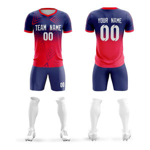 Maillot de football personnalisé haut de gamme 100 % polyester, imprimé par transfert thermique, séchage rapide, respirant, vêtements de sport d'équipe, vente en gros - Product Image 4