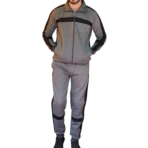 Men's Gray Tracksuit Full <b>Zip</b> <b>Hooded</b> Casual Sportswear Breathable Polyester Cotton Autumn Wear Regular Fit Side Pockets - Product Image 1