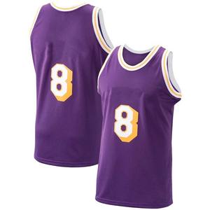 Maillots de basket-ball sans manches à col rond de couleur violette, en polyester et élasthanne, impression par sublimation de qualité supérieure - Product Image 6