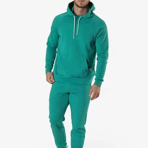 Ensemble de survêtement personnalisé haut de gamme pour homme, coupe ajustée, en molleton technique texturé, avec sweat à capuche et pantalon de jogging - Product Image 1