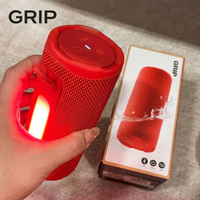 Enceinte portable GRIP, basses profondes, son clair, lumière RGB, enceinte extérieure, audio sans fil à clipser pour la randonnée, le camping, les voyages, les fêtes