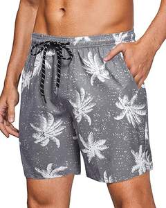 Shorts de basketball décontractés pour hommes, personnalisés, de haute qualité, 5 pouces, double couche, couleur unie, respirants, séchage rapide, taille mi-haute, en toile et maille élastiques - Product Image 1