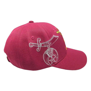 Casquette de baseball maçonnique pour homme, avec broderie de compas carré, en sergé de coton structuré, sangle réglable, profil bas, Lodge Ha - Product Image 6