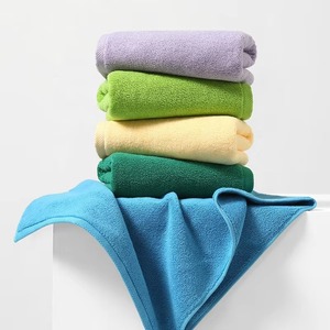 Serviette de toilette de haute qualité en coton durable, séchage rapide, toucher doux, pour hôtel, commande en gros OEM, couleur unie - Product Image 5