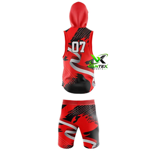VANTEX <b>Men's</b> Custom Watermelon Hooded Basketball Jersey <b>Shorts</b> Set Green Stripes Number 13 100% Polyester Model VS-MJ-534 - Product Image 6