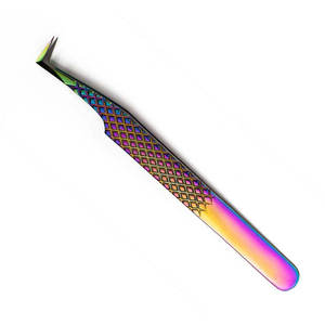 Pinzas Profesionales para Pestañas, de Acero Inoxidable, Herramienta para Extensión de Pestañas, para Salón de Belleza, Estudio de Maquillaje, Aplicación de Pestañas - Product Image 1