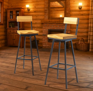 Silla de Bar de Madera de Teca Sólida, Artesanía de Calidad, Taburete de Cocina de Madera Natural, Sillón para el Hogar, Muebles para el Comedor - Product Image 6