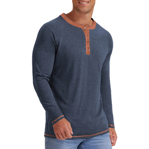 Camisas de Hombre de Talla Grande, Estilo Henley con Botones, Modernas y Elegantes para Oficina, Viajes y Fiestas, Novedad 2026 - Product Image 1