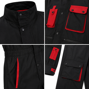 Combinaison de Travail Personnalisée pour Ouvriers d'Usine – Tissu Sergé Durable, Fermeture à Boutons Pression Sécurisée – Fournisseur de Vêtements de Travail pour l'Entretien et l'Ingénierie - Product Image 4