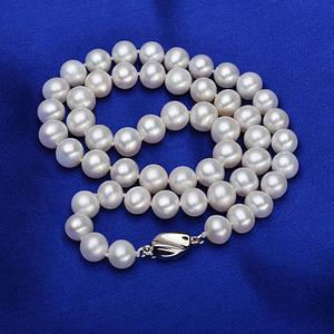 Collares de Perlas Redondas de 8-9 mm al por Mayor con Ligeras Imperfecciones, Regalos Perfectos de Joyería XL133-189 - Product Image 2