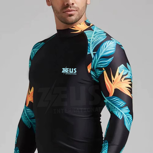 เสื้อออกกำลังกายผู้ชายแบบรัดรูป เสื้อผ้าออกกำลังกาย เสื้อคอมเพรสชั่นผู้ชายแบบซับลิเมชั่น - Product Image 5