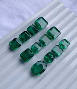 อัญมณีสีเขียวจากโคลอมเบียสำหรับทำเครื่องประดับอัญมณีสีเขียวตัดแบบเจ้าหญิงเกรด AAA - Product Image 3