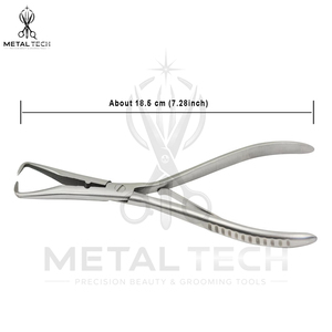 Pince de retrait d'extensions capillaires en acier inoxydable, pointe courbée, outil d'ouverture de micro-anneaux, pour la destruction de liens en kératine, équipement de salon - Product Image 6