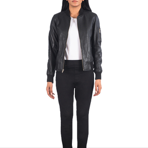 High Quality ODM OEM Customized 2026 Women's Genuine Leather <b>Reversible</b> <b>Jacket</b> Waterproof Breathable Canvas Lapel Winter Fashion - Product Image 6
