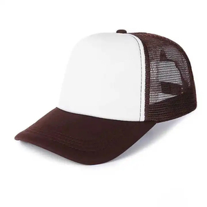 Unisex Trucker <b>Cap</b> Two Tone Mesh Baseball Hat Solid Color Adjustable Back Casual Style 6-Panel Design Spring <b>Summer</b> Wear - Product Image 2