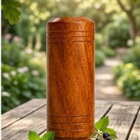 Vaso de Madera Natural Ecológico para Bebidas, Control de Azúcar en Sangre, Taza de Agua Herbal, Set de Regalo Promocional, Venta al por Mayor, OEM, Hecho a Mano