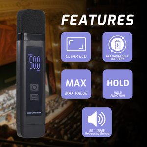 Sonometre numérique rechargeable 30-130 dB, testeur SPL à pondération A haute précision avec fonction de maintien des données pour la maison et le bureau - Product Image 2