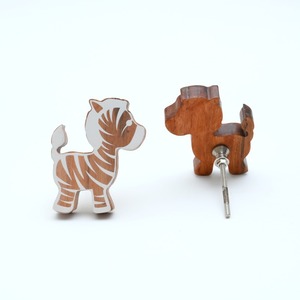 Tiradores y pomos artesanales de madera de acacia, diseño cebra natural y blanco, para cajones infantiles, puertas de cómodas, armarios y gabinetes de cocina - Product Image 6