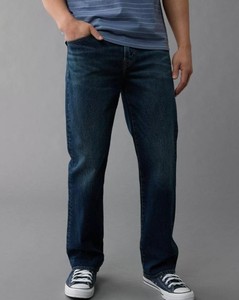 กางเกงยีนส์เดนิมสำหรับผู้ชายทรงสลิมฟิตเอวกลางทรงตรงสตรีทแวร์ฮิปฮอปปักลายสีพื้น - Product Image 3