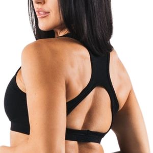 Women's Contour Sports <b>Bra</b> Black <b>Open</b> Back Fitness <b>Bra</b> Breathable Stretch Training Running Exercise Athletic Performance Wear - Product Image 4