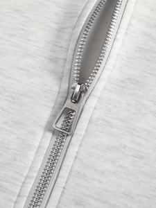 Chaleco sin mangas con capucha para hombre 2026, informal, gris, con cremallera completa, contraste negro/gris, ajuste holgado, lavable a máquina, bordado francés - Product Image 4