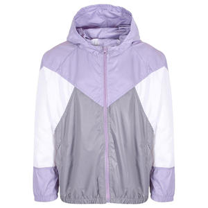 Veste coupe-vent décontractée pour homme, col montant, à capuche, en polyester/coton, avec logo imprimé par transfert thermique, personnalisable OEM - Product Image 1