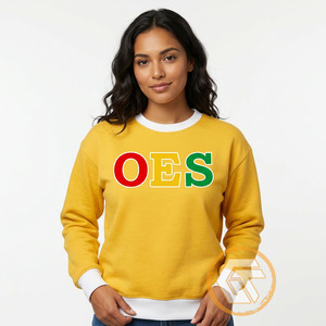 Sweat-shirt en molleton à col rond pour femme GREEK TREASURES, manches longues, broderie unie sur le devant, écologique, séchage rapide, automne-hiver - Product Image 1