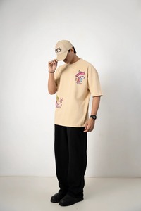 mens oversized modern drop shoulder t shirt loose fit heavy cotton blank tshirt manufacturer supplier - Product Image 5