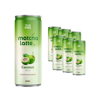 Latte au Matcha 250ml, saveur Fraise Vanille Coco, à base de plantes, boisson vietnamienne, OEM accepté, échantillons gratuits, design BRC