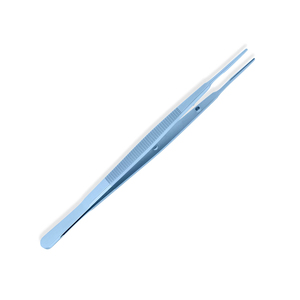 SureMed Instruments Micro-pince Debakey 175 mm (6,78 pouces) droite en acier inoxydable recouvert de titane bleu - Product Image 2