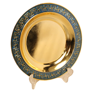 Assiettes de présentation en laiton de luxe avec détails ornés pour des occasions spéciales, assiette en laiton de haute qualité - Product Image 5