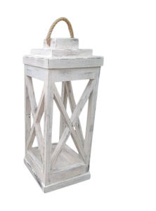 Lanterne à bougie en bois unique avec lanterne à bougie en métal finition ivoire pour la décoration extérieure du jardin, faite à la main - Product Image 5