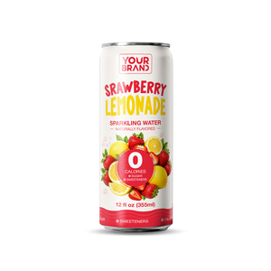 Agua con Gas Sabor Fresa y Limón de 355ml de SU MARCA, Jugo Recién Exprimido, Paquete a Granel al por Mayor - Product Image 1