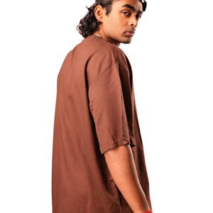 T-shirt Homme Oversize Col Rond Manches Courtes Épaules Tombantes Coupe Décontractée Minimaliste Décontracté Streetwear Vente en Gros Mode Personnalisée - Product Image 5