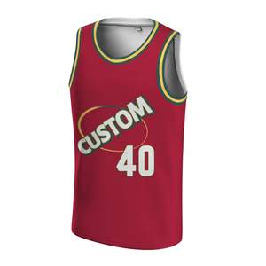 Maillots de basketball en polyester respirant, antibactérien, à séchage rapide, sublimation personnalisée, légers, pour l'été, pour équipes professionnelles - Product Image 2