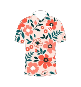 Polo con estampado floral para hombre, manga corta, informal, ligero, transpirable, ajustado, a la moda, para verano - Product Image 4