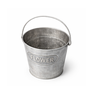 Seau en métal galvanisé style ferme, gris foncé, pour fleurs, décoration intérieure et extérieure, jardinière décorative en étain, hauteur 4 pouces - Product Image 2