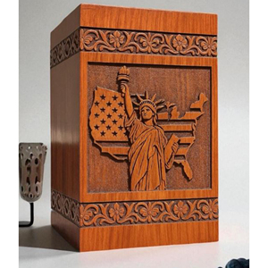 Wooden Urn with Engraved Quotes Memorial <b>Box</b> Eco-Friendly <b>Pine</b> Wood Cremation Urn by AYAANS - Product Image 3