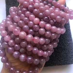 Cuentas de cuarzo rosa púrpura natural, hilo de piedras preciosas sin tratar, cuentas sueltas para la fabricación de joyas, pulsera y collar DIY - Product Image 2