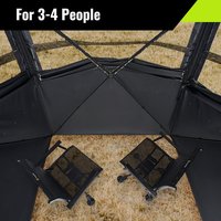 Abri de chasse en gros directement de l'usine pour cerfs et canards, tente de camouflage au sol portable et pop-up avec installation facile et fenêtres silencieuses OEM