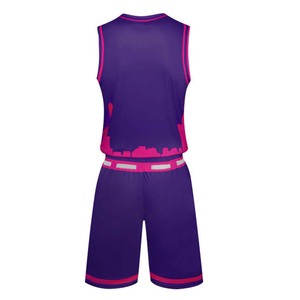 High-quality custom printed basketball uniform set, sleeveless, team name available, customizable polyester sportswear. - Product Image 6