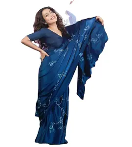 Indian Designer Sequence Werk Trendy Bollywood Stijl Georgette Party Wear Saree
