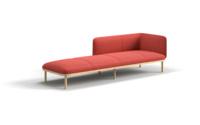 Sofá Modular de Tela ATWOKA Moderno de 4 Plazas con Respaldo Escalonado para Sala de Espera de Hospital, Hotel, Escuela, Clínica